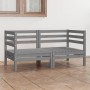 2 seater garden sofa solid gray pine wood by vidaXL, Outdoor sofas - Ref: Foro24-3082389, Price: 119,68 €, Discount: %