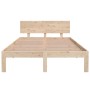 Solid pine wood bed frame 120x200 cm by vidaXL, Beds and slatted bases - Ref: Foro24-833113, Price: 155,99 €, Discount: %