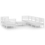 Garden furniture set 8 pieces solid white pine wood by vidaXL, Garden sets - Ref: Foro24-3082513, Price: 377,88 €, Discount: %