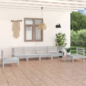 Garden furniture set 6 pieces solid white pine wood by vidaXL, Garden sets - Ref: Foro24-3082543, Price: 312,99 €, Discount: %