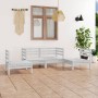 4-piece solid white pine wood garden furniture set by vidaXL, Garden sets - Ref: Foro24-3082523, Price: 218,94 €, Discount: %