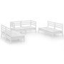 Garden furniture set 6 pieces solid white pine wood by vidaXL, Garden sets - Ref: Foro24-3082553, Price: 312,07 €, Discount: %