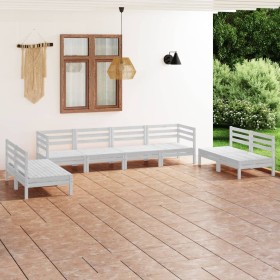 Garden furniture set 8 pieces solid white pine wood by vidaXL, Garden sets - Ref: Foro24-3082573, Price: 412,05 €, Discount: %