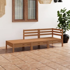 Garden furniture set 3 pieces solid honey brown pine wood by vidaXL, Garden sets - Ref: Foro24-3082615, Price: 157,89 €, Disc...