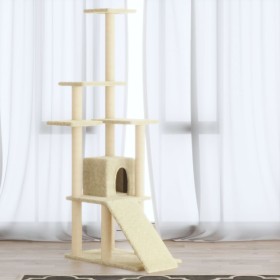 Cat scratching post with cream sisal posts 155 cm by vidaXL, Cat furniture - Ref: Foro24-171515, Price: 50,65 €, Discount: %