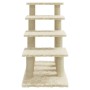 Rascador para gatos con postes de sisal crema 63 cm de vidaXL, Mobiliario para gatos - Ref: Foro24-171503, Precio: 49,05 €, D...