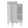 Commercial kitchen cabinets 3 units stainless steel by vidaXL, Restoration - Ref: Foro24-3083719, Price: 592,97 €, Discount: %