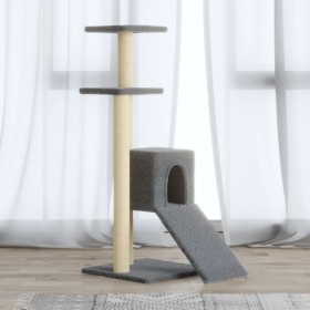 Rascador para gatos con postes de sisal gris claro 92 cm de vidaXL, Mobiliario para gatos - Ref: Foro24-171513, Precio: 39,99...