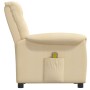 Sillón de masaje reclinable de tela de microfibra crema de vidaXL, Sillones de masaje eléctricos - Ref: Foro24-338941, Precio...