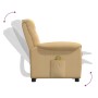 Sillón de masaje reclinable de tela de microfibra crema de vidaXL, Sillones de masaje eléctricos - Ref: Foro24-338941, Precio...