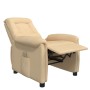 Sillón de masaje reclinable de tela de microfibra crema de vidaXL, Sillones de masaje eléctricos - Ref: Foro24-338941, Precio...