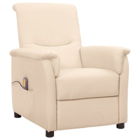 Cream fabric massage chair by vidaXL, Electric massage chairs - Ref: Foro24-338915, Price: 129,99 €, Discount: %