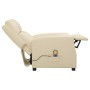 Sillón de masaje de cuero sintético crema de vidaXL, Sillones de masaje eléctricos - Ref: Foro24-338846, Precio: 182,99 €, De...