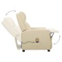 Sillón de masaje de cuero sintético crema de vidaXL, Sillones de masaje eléctricos - Ref: Foro24-338846, Precio: 182,99 €, De...