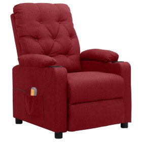 Sillón de masaje de tela rojo tinto de vidaXL, Sillones de masaje eléctricos - Ref: Foro24-339115, Precio: 223,99 €, Descuent...