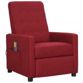 Sillón de masaje de tela rojo tinto de vidaXL, Sillones de masaje eléctricos - Ref: Foro24-338993, Precio: 172,33 €, Descuent...