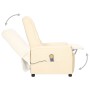 Sillón de masaje de cuero sintético crema de vidaXL, Sillones de masaje eléctricos - Ref: Foro24-338952, Precio: 203,01 €, De...