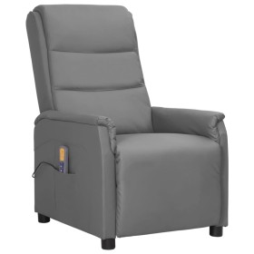 Sillón de masaje de cuero sintético gris de vidaXL, Sillones de masaje eléctricos - Ref: Foro24-338953, Precio: 202,99 €, Des...