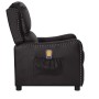 Sillón reclinable de cuero sintético negro brillante de vidaXL, Sillones de masaje eléctricos - Ref: Foro24-339042, Precio: 1...