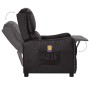 Sillón reclinable de cuero sintético negro brillante de vidaXL, Sillones de masaje eléctricos - Ref: Foro24-339042, Precio: 1...