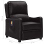 Sillón reclinable de cuero sintético negro brillante de vidaXL, Sillones de masaje eléctricos - Ref: Foro24-339042, Precio: 1...