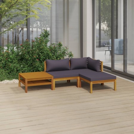 Gartenmöbel 4 Stück Kissen aus massivem Akazienholz von vidaXL, Gartensets - Ref: Foro24-3086893, Preis: 402,68 €, Rabatt: %