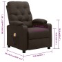 Sillón de masaje eléctrico tela marrón oscuro de vidaXL, Sillones de masaje eléctricos - Ref: Foro24-339117, Precio: 223,99 €...