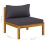 Garden furniture 5 pcs cushions solid acacia wood by vidaXL, Garden sets - Ref: Foro24-3086919, Price: 608,99 €, Discount: %