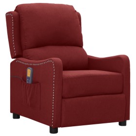 Sillón de masaje de tela rojo tinto de vidaXL, Sillones de masaje eléctricos - Ref: Foro24-339033, Precio: 179,99 €, Descuent...