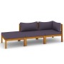 Garden furniture 3 pcs cushions solid acacia wood by vidaXL, Garden sets - Ref: Foro24-3086921, Price: 427,51 €, Discount: %