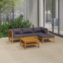 Gartenmöbel 5 Stück Kissen aus massivem Akazienholz von vidaXL, Gartensets - Ref: Foro24-3086895, Preis: 624,84 €, Rabatt: %