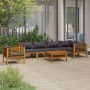 Garden furniture 7 pcs cushions solid acacia wood by vidaXL, Garden sets - Ref: Foro24-3086922, Price: 1,00 €, Discount: %