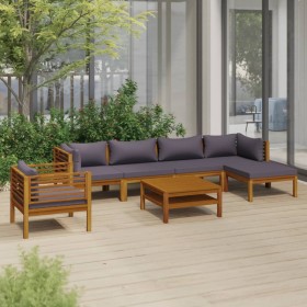 Garden furniture 7 pcs cushions solid acacia wood by vidaXL, Garden sets - Ref: Foro24-3086898, Price: 968,99 €, Discount: %