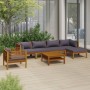 Gartenmöbel 7 Stück Kissen aus massivem Akazienholz von vidaXL, Gartensets - Ref: Foro24-3086898, Preis: 973,81 €, Rabatt: %