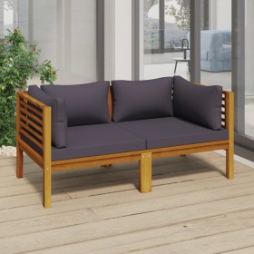 2-seater garden sofa with solid acacia wood cushion by vidaXL, Garden sets - Ref: Foro24-3086899, Price: 371,23 €, Discount: %