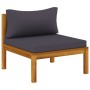 3-Sitzer-Gartensofa mit Kissen aus massivem Akazienholz von vidaXL, Gartensets - Ref: Foro24-3086900, Preis: 479,17 €, Rabatt: %