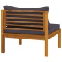 3-seater garden sofa with solid acacia wood cushion by vidaXL, Garden sets - Ref: Foro24-3086900, Price: 479,17 €, Discount: %