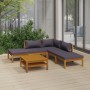 Gartenmöbel 6 Stück Kissen aus massivem Akazienholz von vidaXL, Gartensets - Ref: Foro24-3086892, Preis: 680,25 €, Rabatt: %