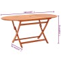 Set de comedor jardín 7 pzas madera eucalipto textilene negro de vidaXL, Conjuntos de jardín - Ref: Foro24-3086962, Precio: 5...