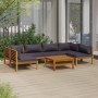 Gartenmöbel 7 Stück Kissen aus massivem Akazienholz von vidaXL, Gartensets - Ref: Foro24-3086915, Preis: 941,45 €, Rabatt: %