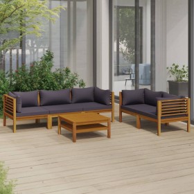 Garden furniture 6 pcs cushions solid acacia wood by vidaXL, Garden sets - Ref: Foro24-3086903, Price: 868,05 €, Discount: %