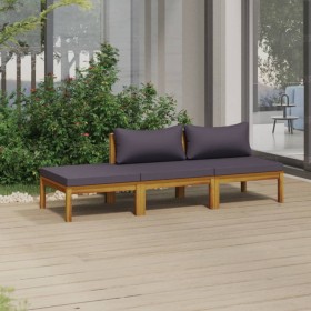 Gartenmöbel 3 Stück Kissen aus massivem Akazienholz von vidaXL, Gartensets - Ref: Foro24-3086920, Preis: 328,99 €, Rabatt: %