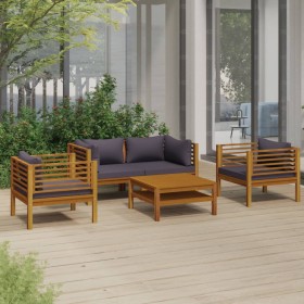 Garden furniture 5 pcs cushions solid acacia wood by vidaXL, Garden sets - Ref: Foro24-3086902, Price: 932,99 €, Discount: %