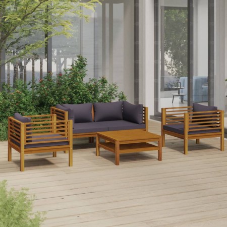 Garden furniture 5 pcs cushions solid acacia wood by vidaXL, Garden sets - Ref: Foro24-3086902, Price: 932,81 €, Discount: %