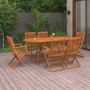 7-piece solid acacia wood garden dining set by vidaXL, Garden sets - Ref: Foro24-3086970, Price: 483,06 €, Discount: %