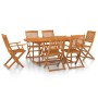 7-piece solid acacia wood garden dining set by vidaXL, Garden sets - Ref: Foro24-3086970, Price: 483,06 €, Discount: %