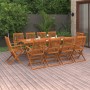 Set de comedor para jardín 11 piezas madera maciza de acacia de vidaXL, Conjuntos de jardín - Ref: Foro24-3086987, Precio: 73...