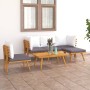 6-piece garden furniture set with solid acacia wood and cushions by vidaXL, Garden sets - Ref: Foro24-3087004, Price: 430,26 ...