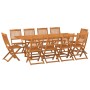 Set de comedor para jardín 11 piezas madera maciza de acacia de vidaXL, Conjuntos de jardín - Ref: Foro24-3086987, Precio: 73...