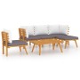 6-piece garden furniture set with solid acacia wood and cushions by vidaXL, Garden sets - Ref: Foro24-3087004, Price: 430,26 ...